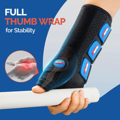 FEATOL close-up of thumb spica splint showing stable immobilization benefit
