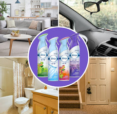 Febreze en uso en baño eliminando olores y refrescando el ambiente