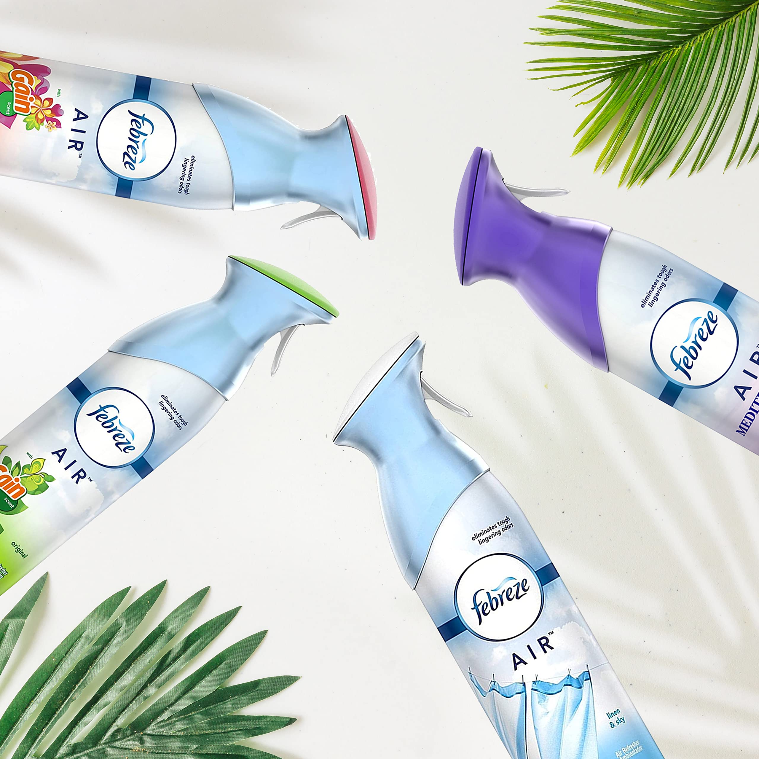 Febreze etiqueta Lavender mostrando fragancia relajante y clara