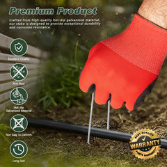 FEED GARDEN grapas sujetando tela antihierbas manteniendo el material fijo