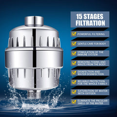 FEELSO replaceable filter cartridge close-up highlighting filtration media for reduced chlorine and metals