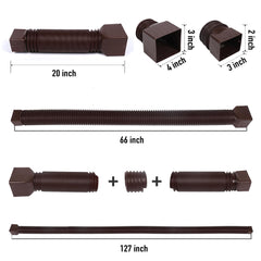 FEILAYDUN primer plano del conector que permite unir dos tubos con firmeza y estabilidad