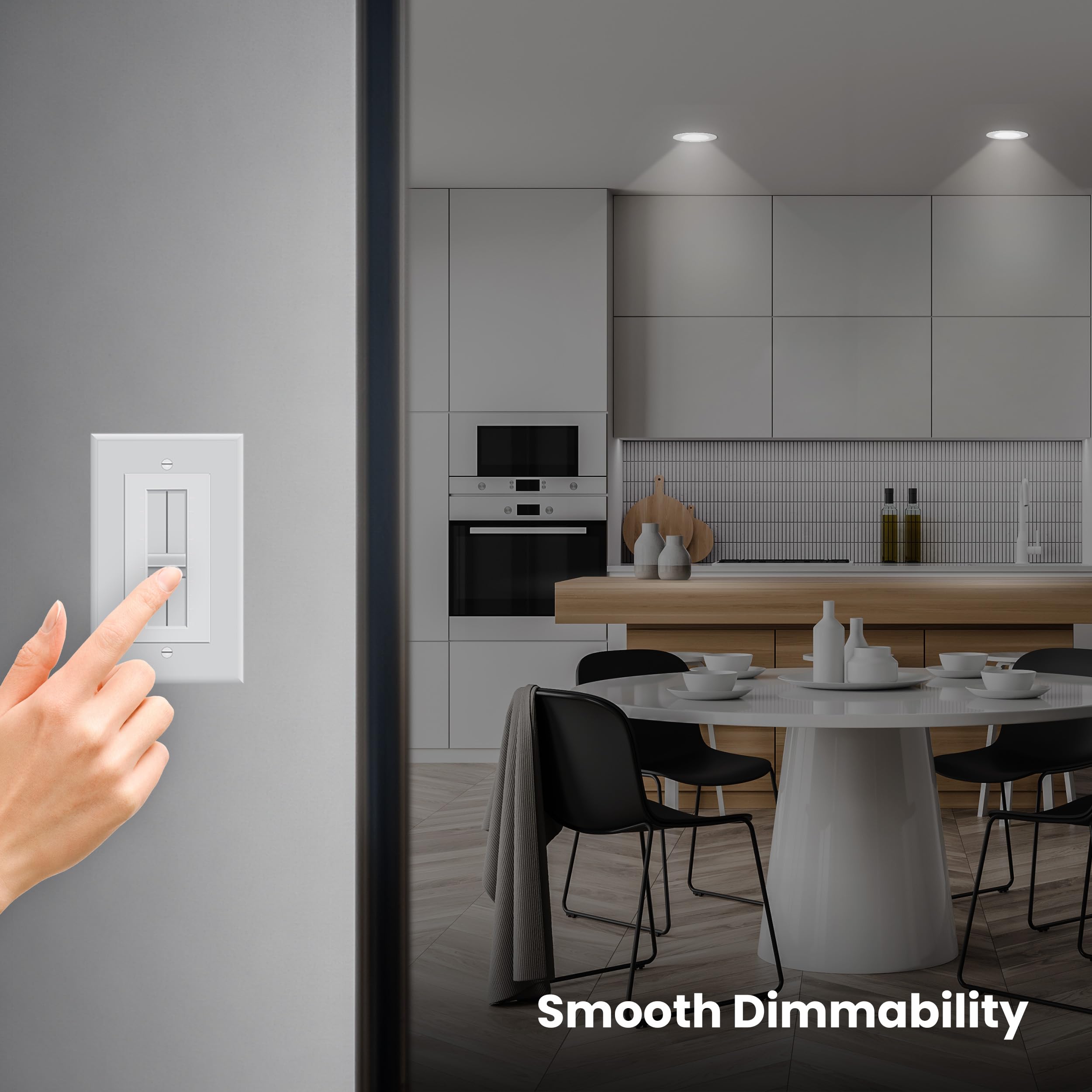 Feit Electric bombilla instalada en luminaria empotrada, iluminación eficiente