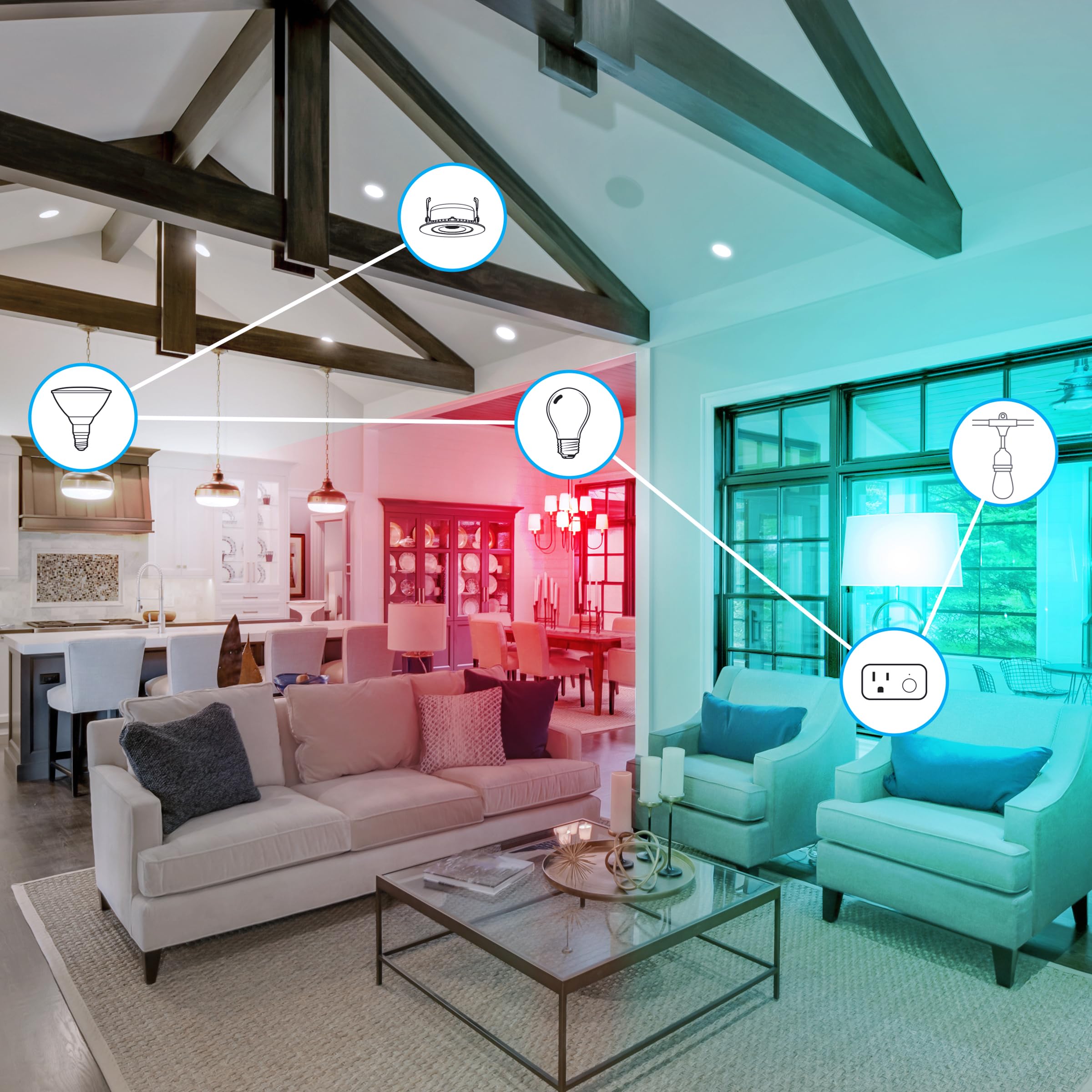 Feit Electric bombilla en mano para mostrar tamaño y compatibilidad E26