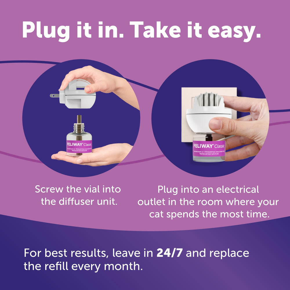 FELIWAY product label detail showing clear usage instructions benefit