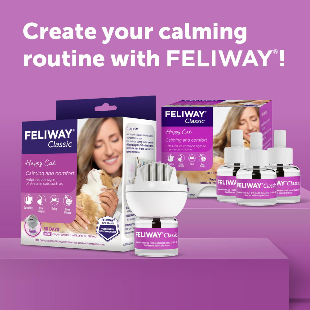 FELIWAY etiqueta informativa mostrando instrucciones y seguridad