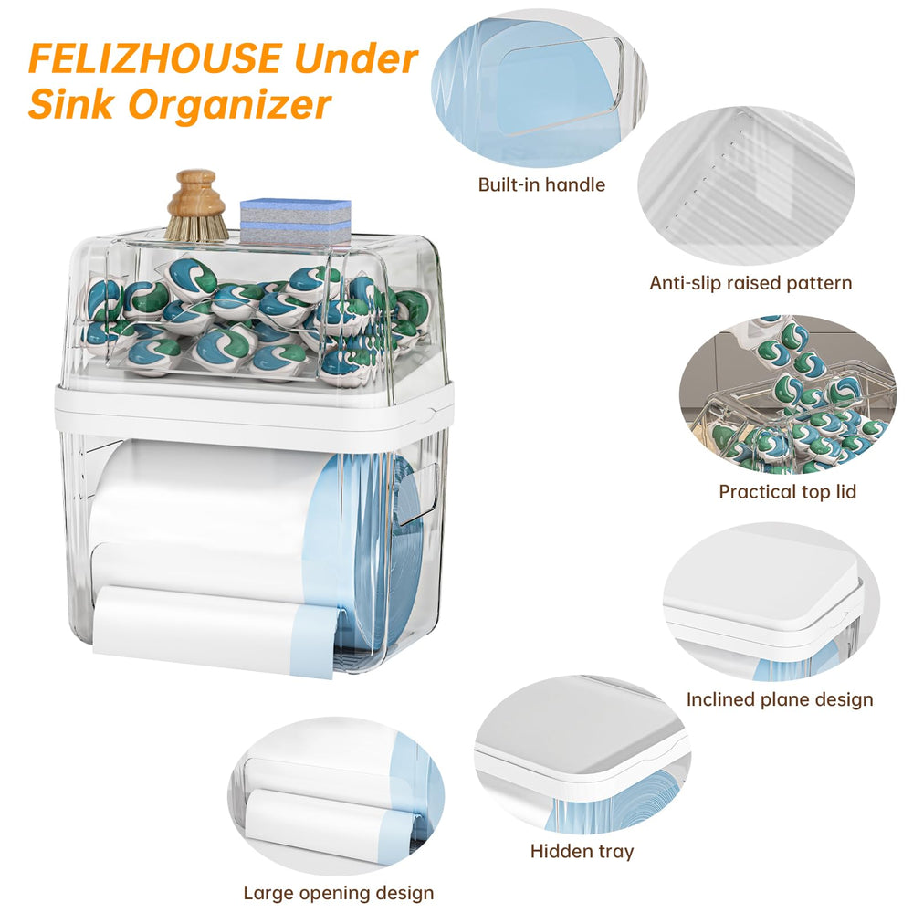 FELIZHOUSE stacked units maximizing vertical space and customizable storage
