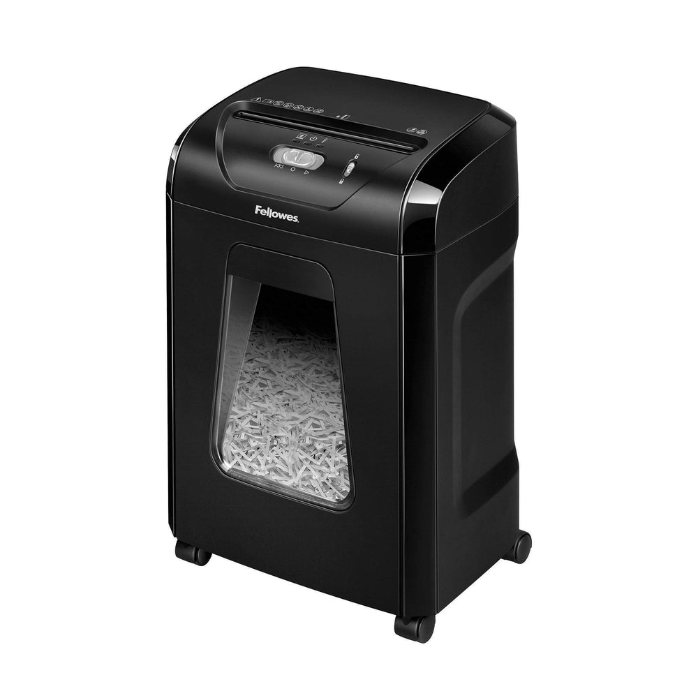 Fellowes 14C10 front view showing compact design and slot for easy shredding