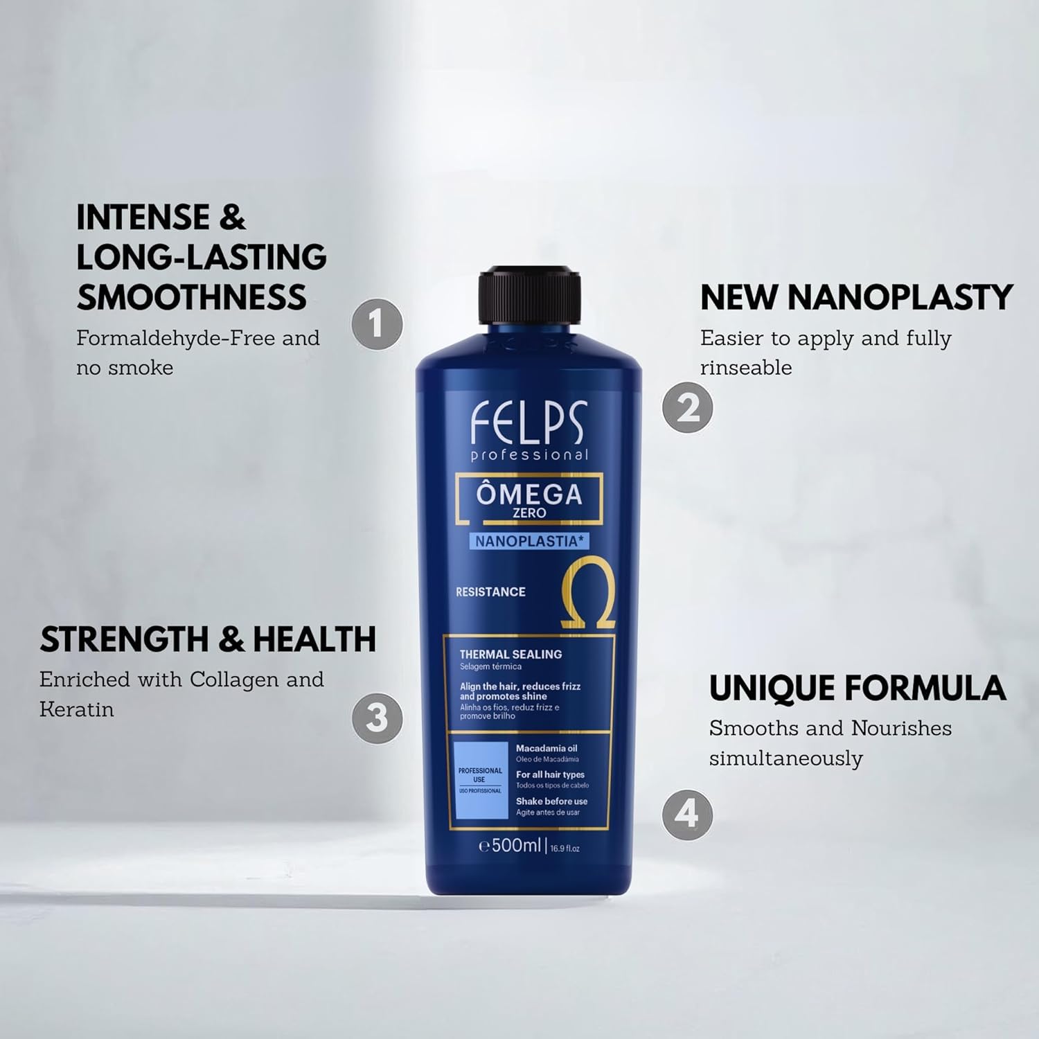 Felps Professional comparación de tamaño 100ml ideal para prueba o retoque