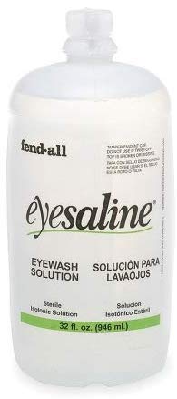 Fendall bottle closeup of cap and label highlighting buffered saline for comfortable flushing