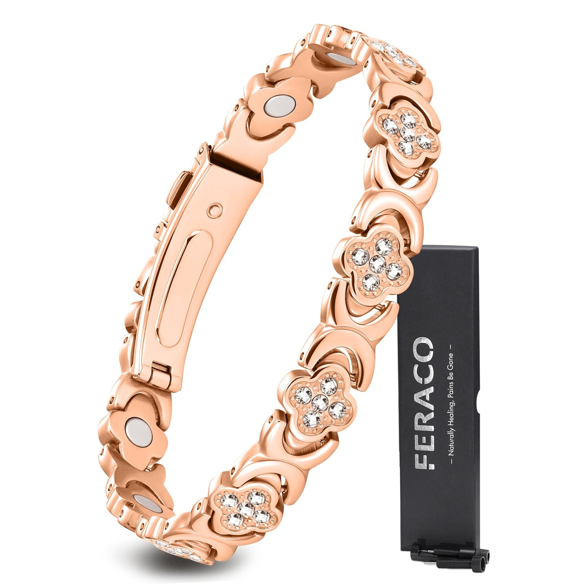 Feraco pulsera frontal en caja elegante, ideal como regalo