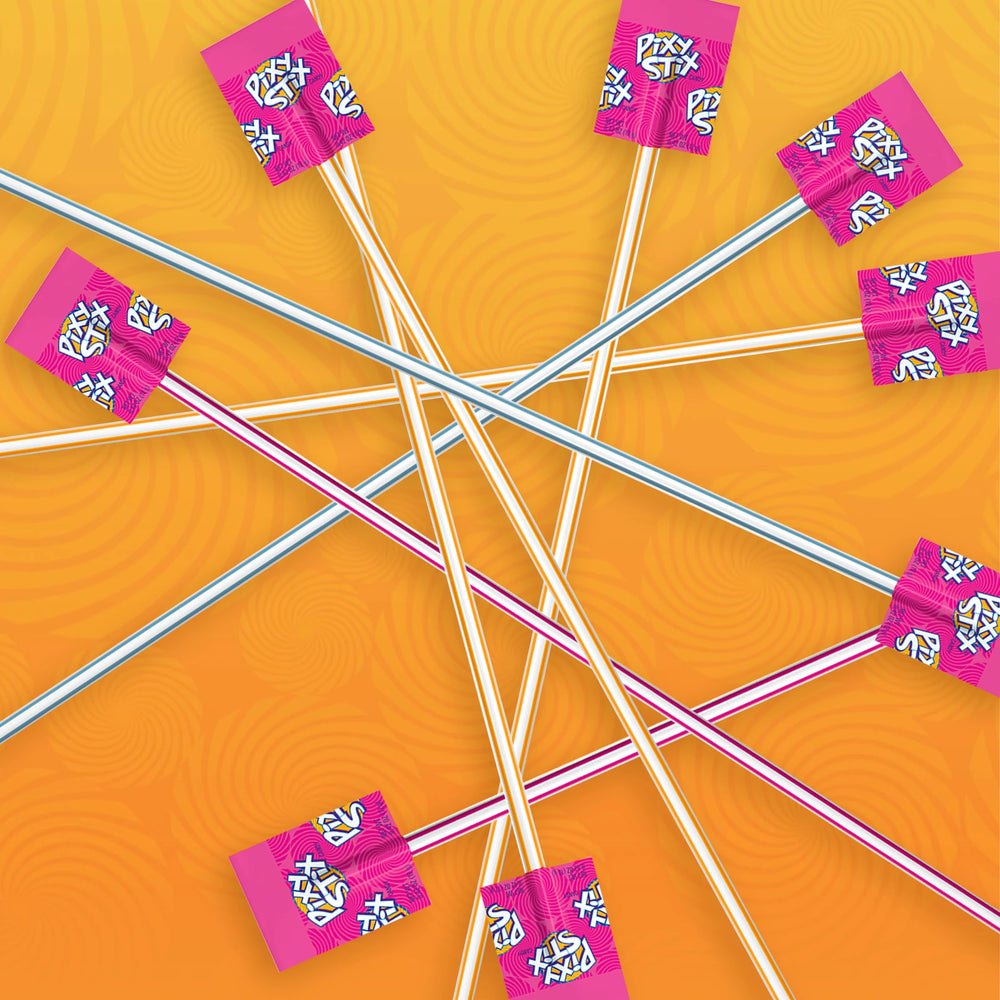 Ferrara Wonka Pixy Stix pajitas extendidas con colores de sabores visibles y conveniencia