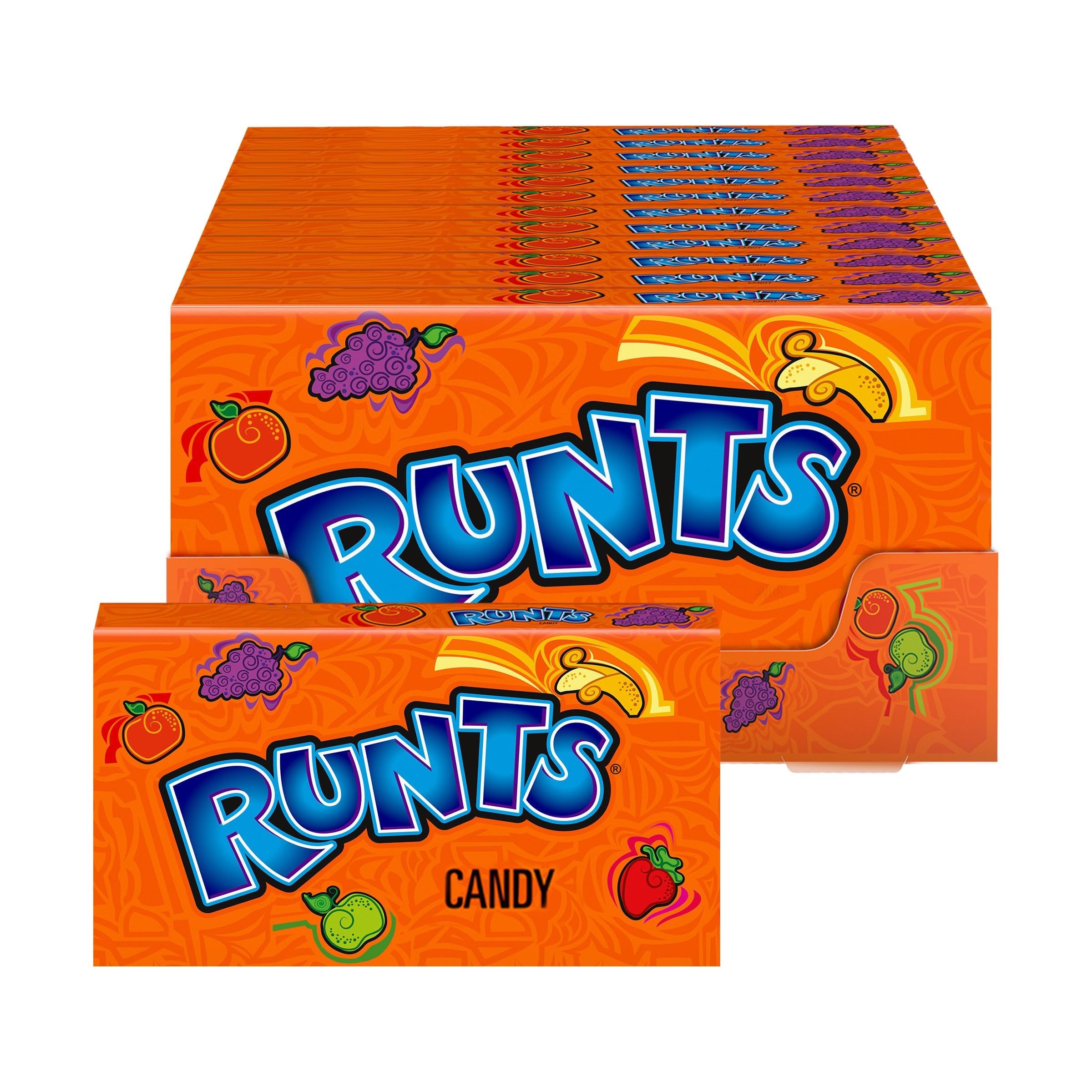 Ferrara Wonka Runts caja frontal mostrando colores vibrantes y conveniencia