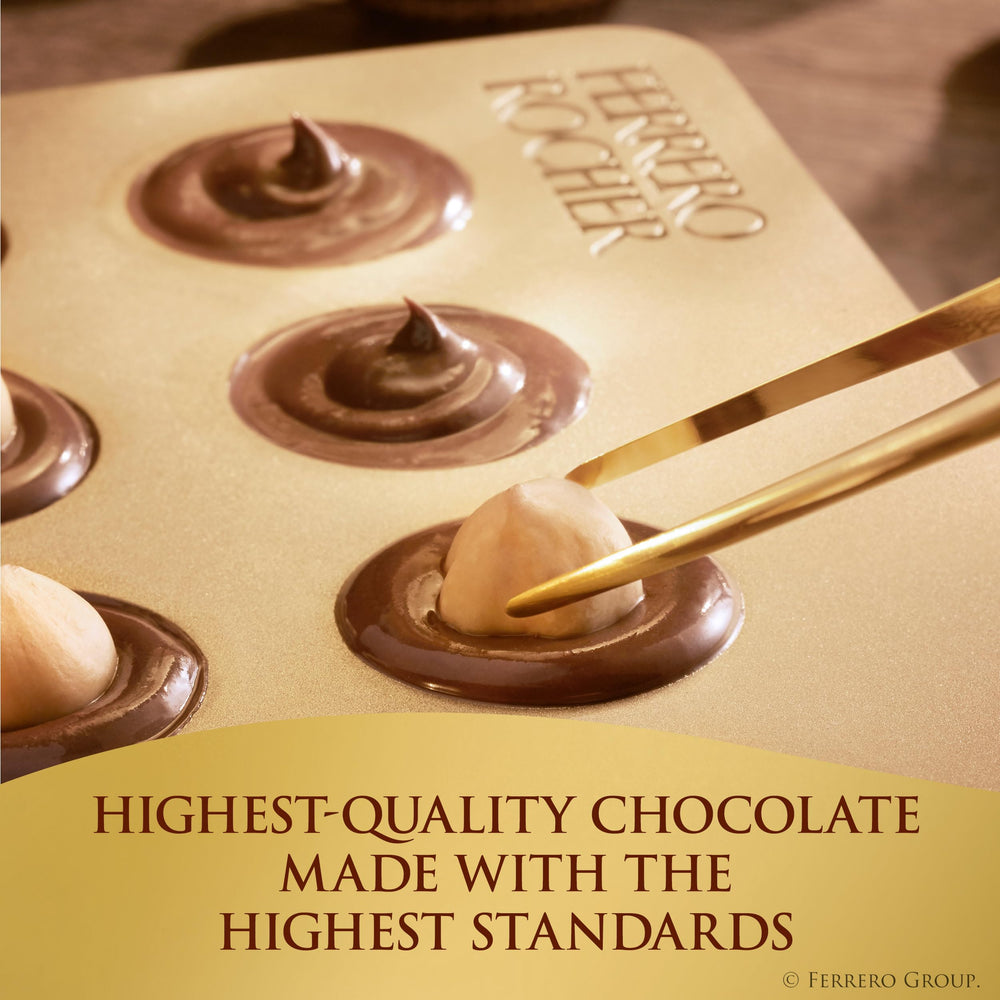 Etiqueta Ferrero Collection con lista de ingredientes y fecha