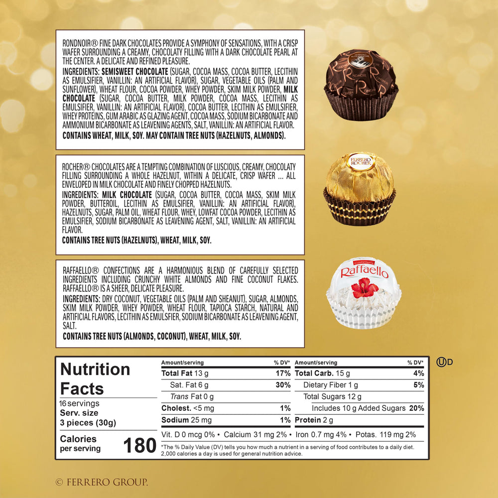 Ferrero Rocher primer plano con avellana y textura crujiente