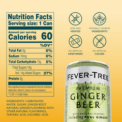 Fever-Tree Ginger Beer close-up of can texture highlights quality finish and fizz