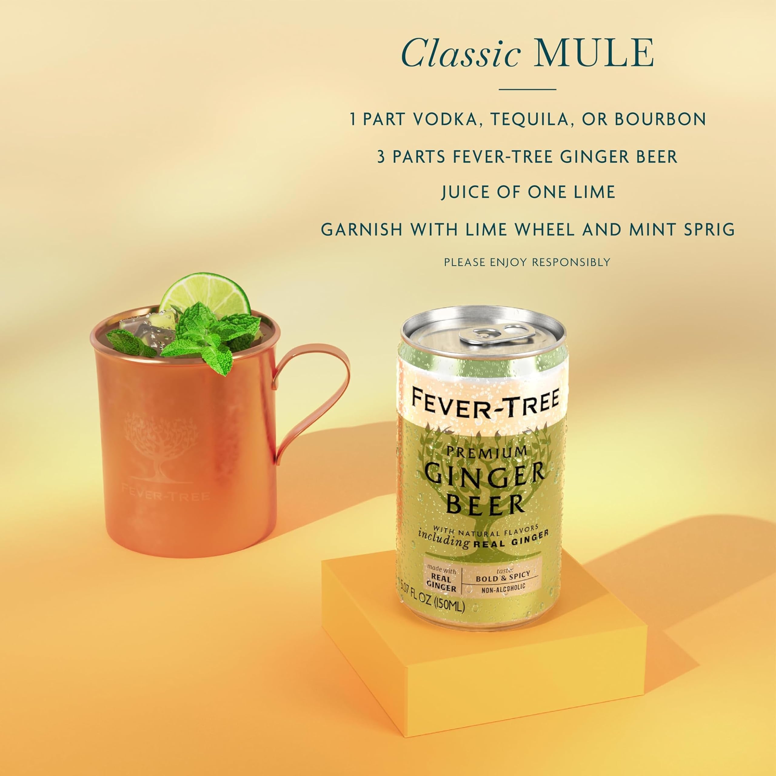 Fever-Tree Ginger Beer label ingredients detail shows three-ginger sourcing transparency