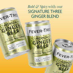 Fever-Tree Ginger Beer being poured over ice for fresh effervescence and lift