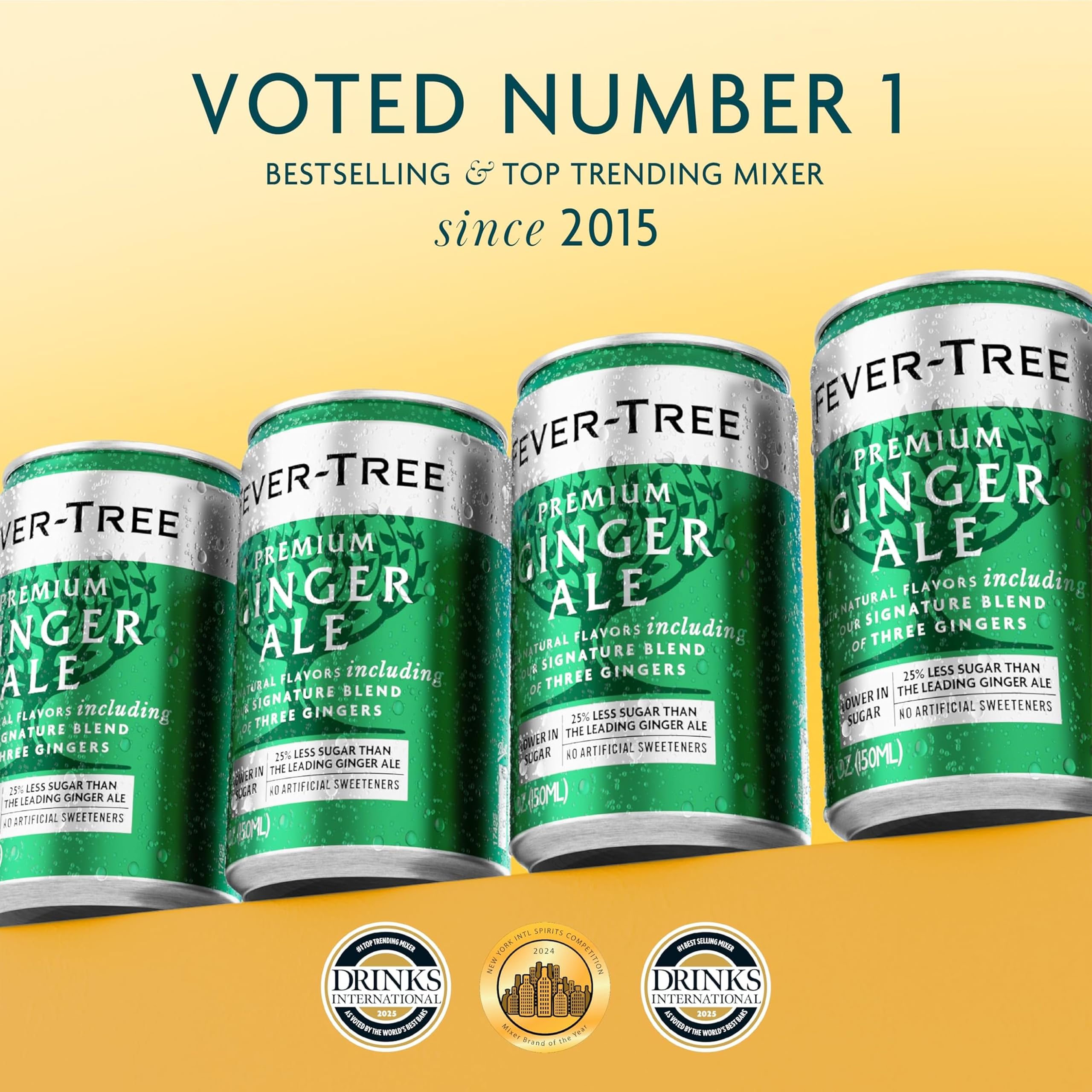 Fever-Tree lata en mano para comparar tamaño y uso práctico