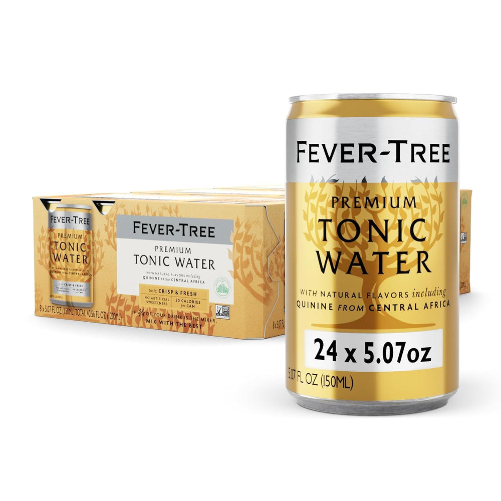 Fever-Tree lata frontal mostrando diseño y elegancia, ideal para servir