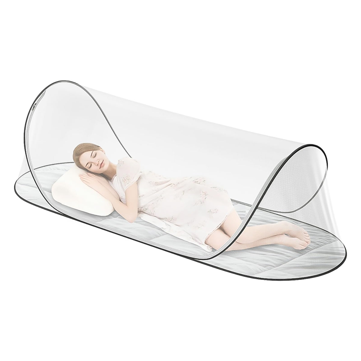 Fhyada vista frontal del mosquitero pop-up, protección rápida y portátil