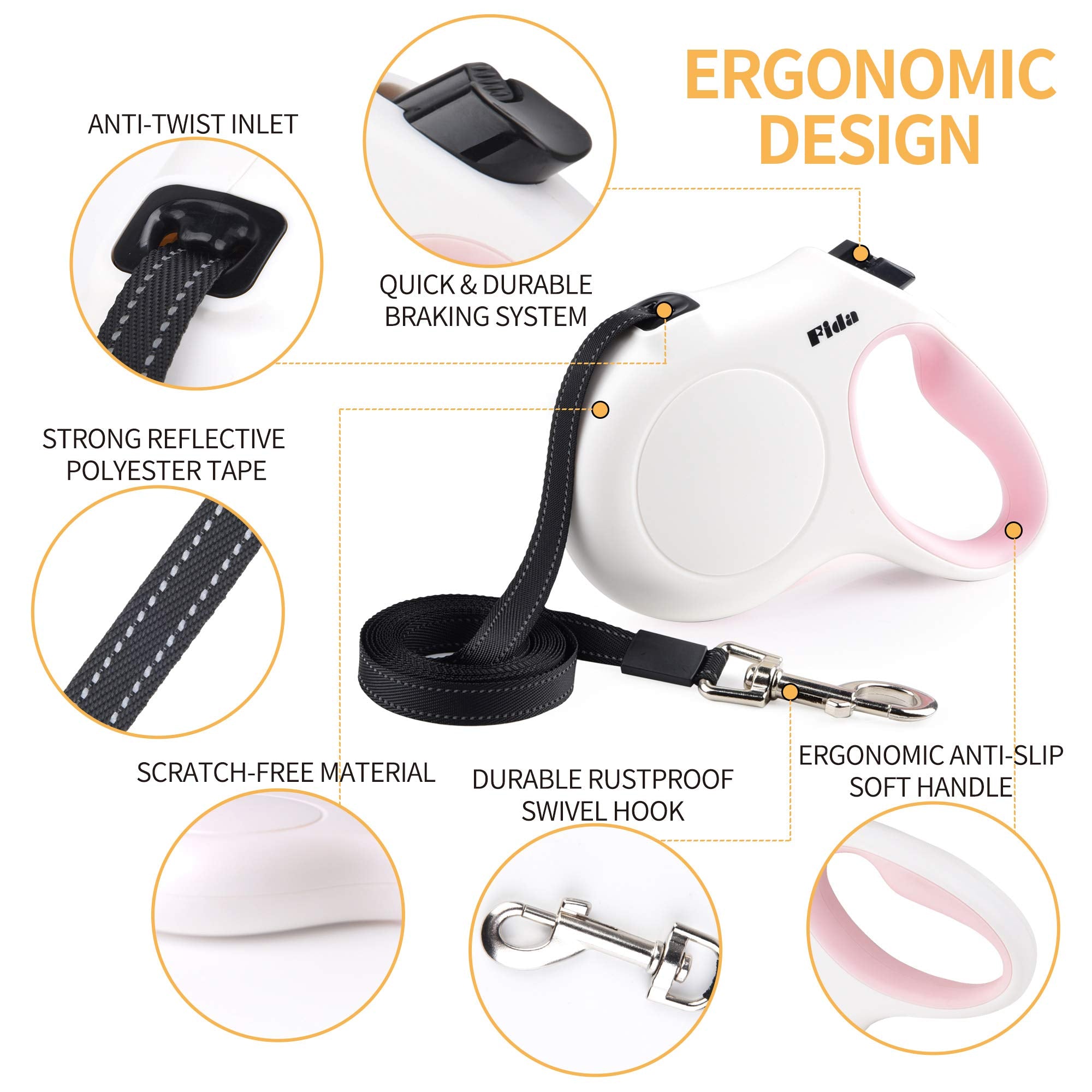 Fida mango ergonómico antideslizante proporcionando agarre cómodo