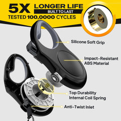 Fida mango ergonómico acolchado, agarre cómodo para paseos largos