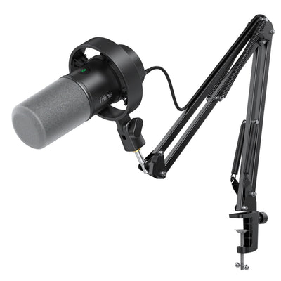 FIFINE front view of mic kit showing clean design and clear vocals
