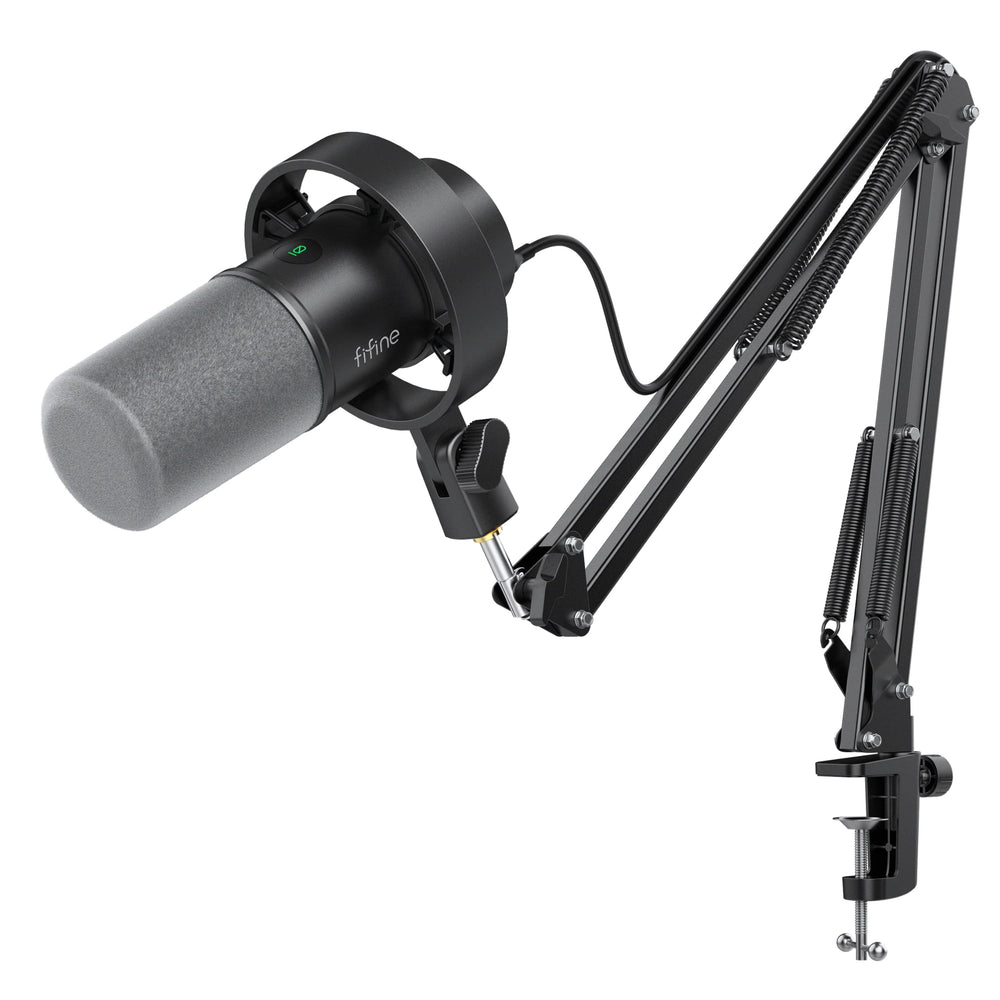 FIFINE front view of mic kit showing clean design and clear vocals