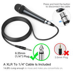 FIFINE K6 long 14.8ft cable with 6.35mm plug for direct speaker connection