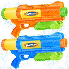 Fikamd frente del empaque mostrando las dos pistolas y colores vibrantes, ideal para regalos