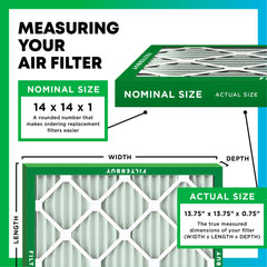 Filterbuy close-up of pleated media highlighting increased filtration area