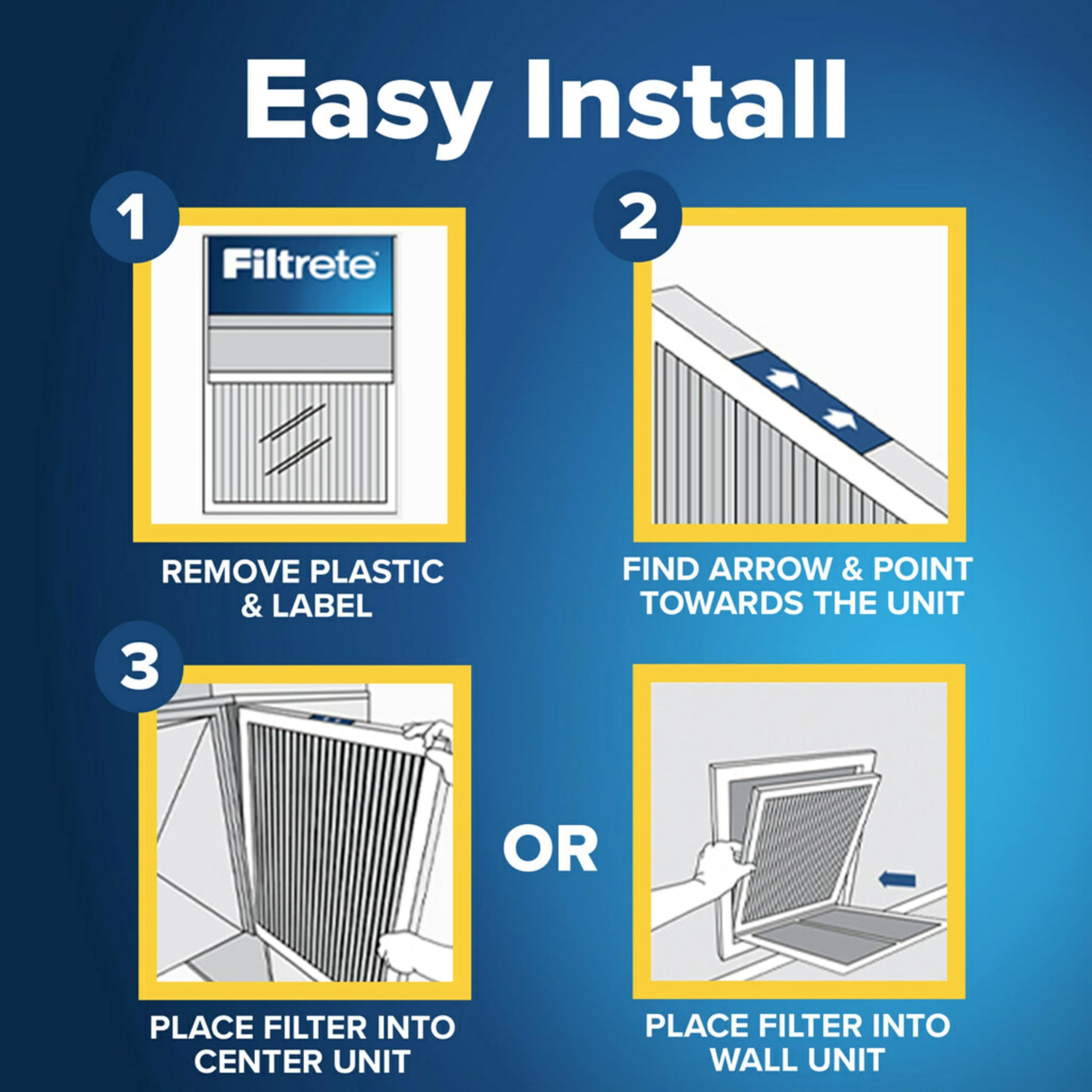 Filtrete etiqueta con dimensiones reales y clasificación MPR 300