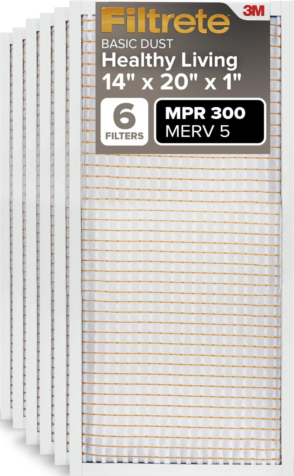 Filtrete paquete frontal de seis filtros muestra disponibilidad y reposición fácil