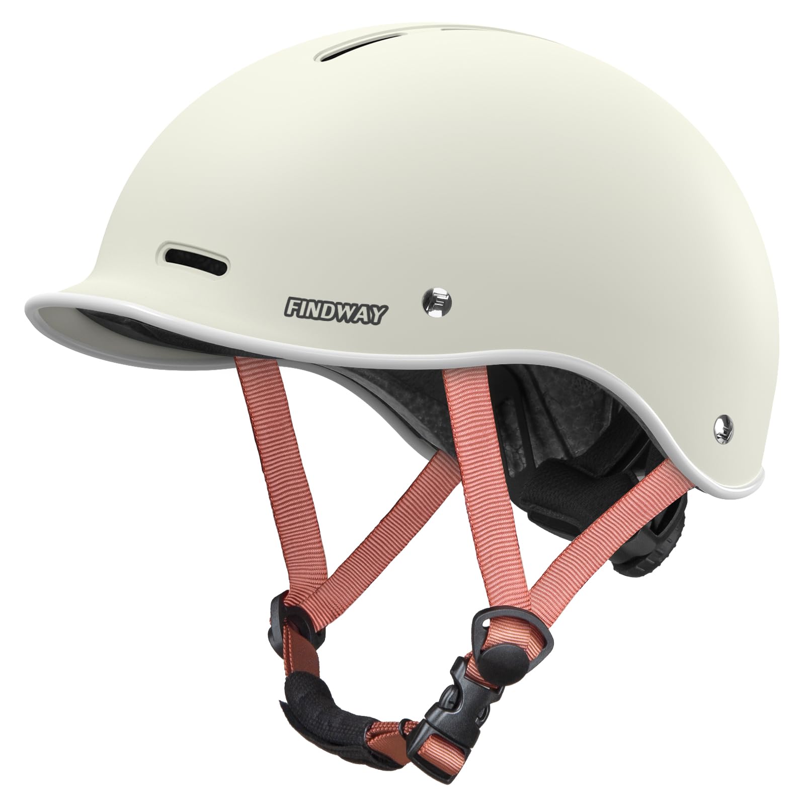 Findway helmet front profile showing sleek urban styling and protection