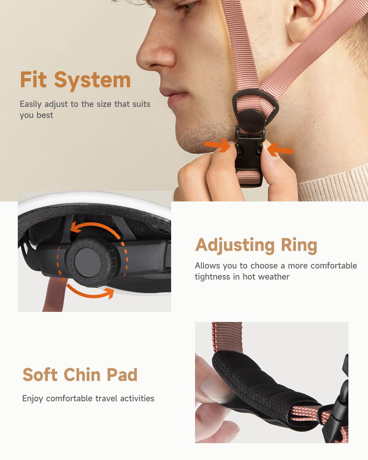 Findway helmet removable inner pads for washable comfort and hygiene