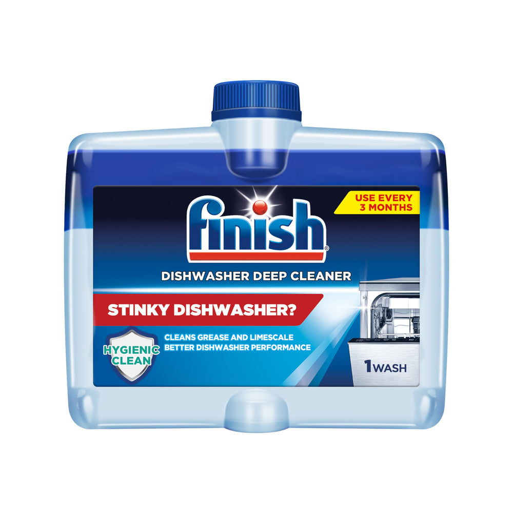 Finish envase frontal mostrando diseño y cantidad para limpieza profunda