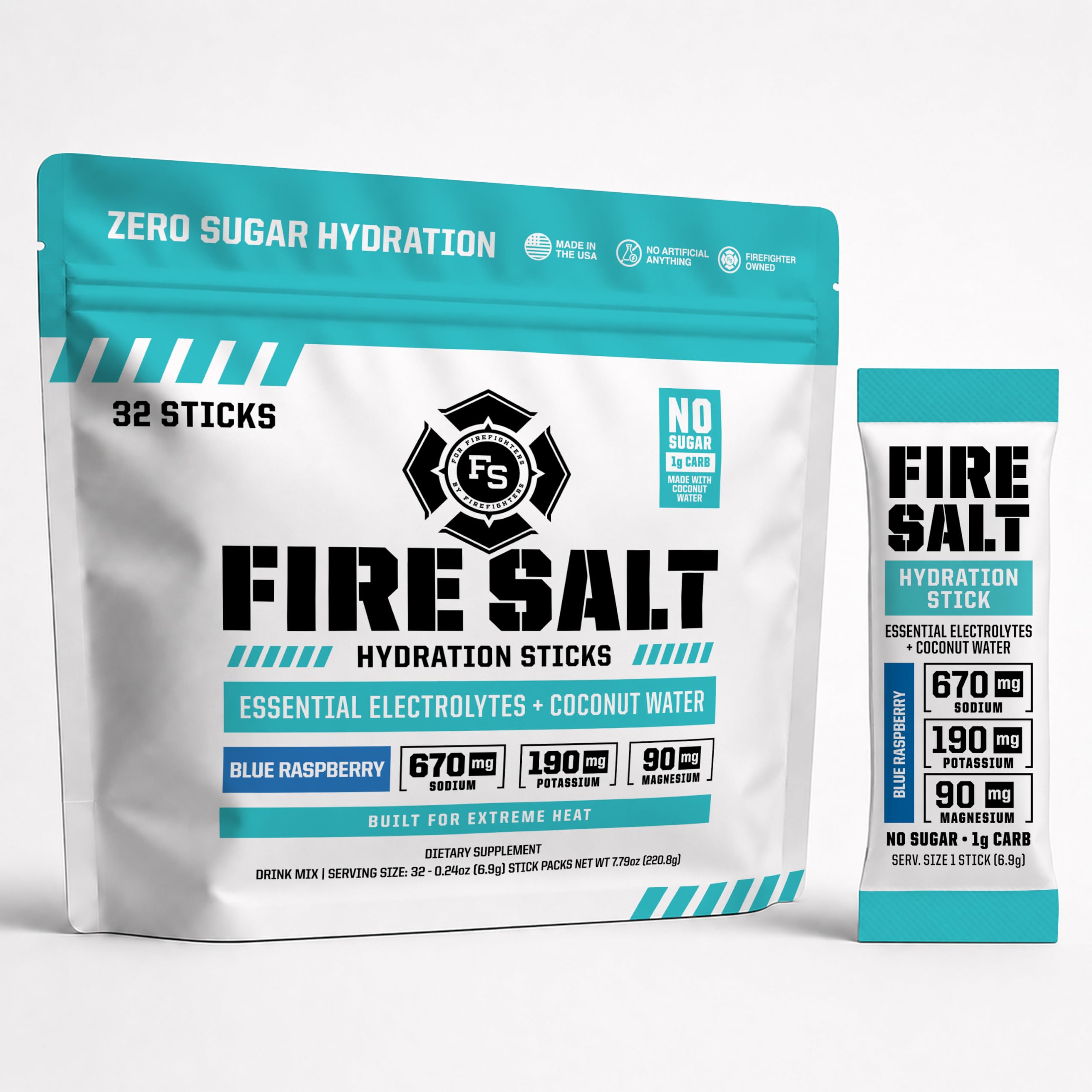 Fire Science Nutrition presentación frontal de la caja, fácil reposición en trabajo