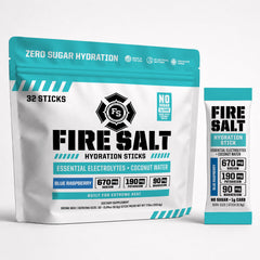 Fire Science Nutrition presentación frontal de la caja, fácil reposición en trabajo