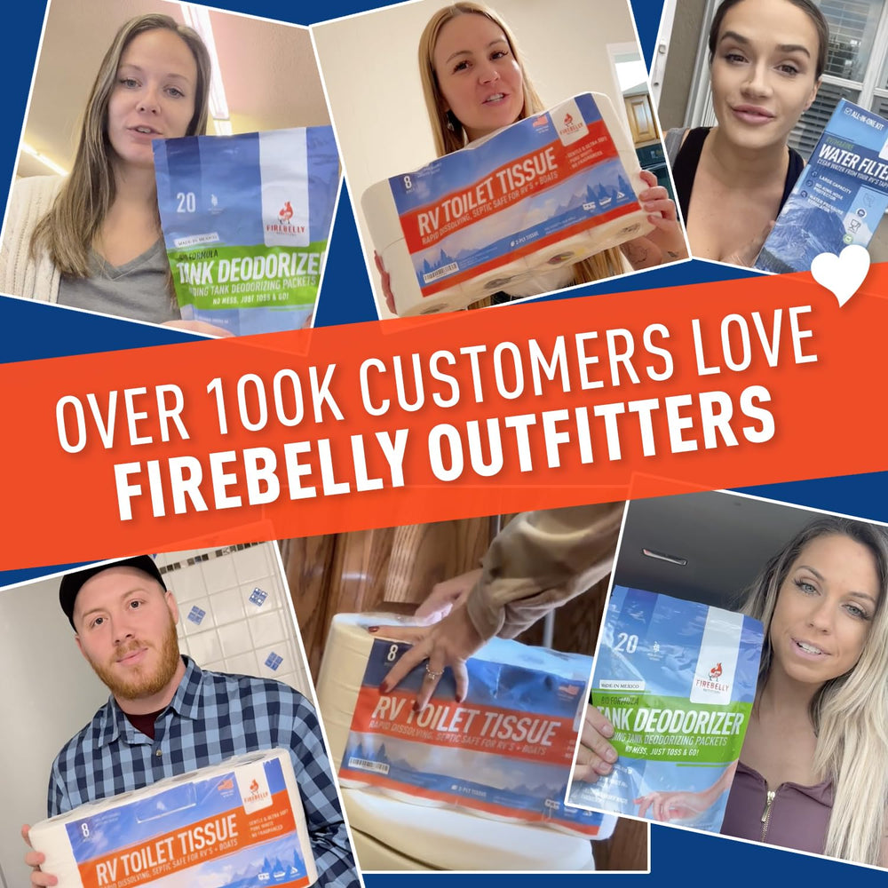 Firebelly Outfitters demostración de disolución en agua, reduce obstrucciones