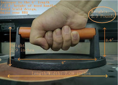 Firsgrill mango de madera aislante para agarre seguro y cómodo