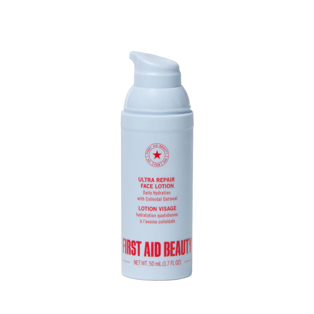 First Aid Beauty envase frontal mostrando tamaño 1.7 oz y diseño claro