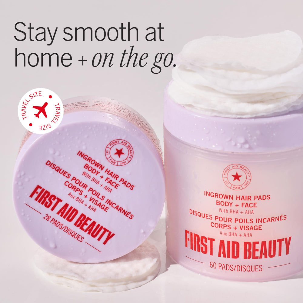 First Aid Beauty aplicación cerca del cuello mostrando suavidad y control de bultos