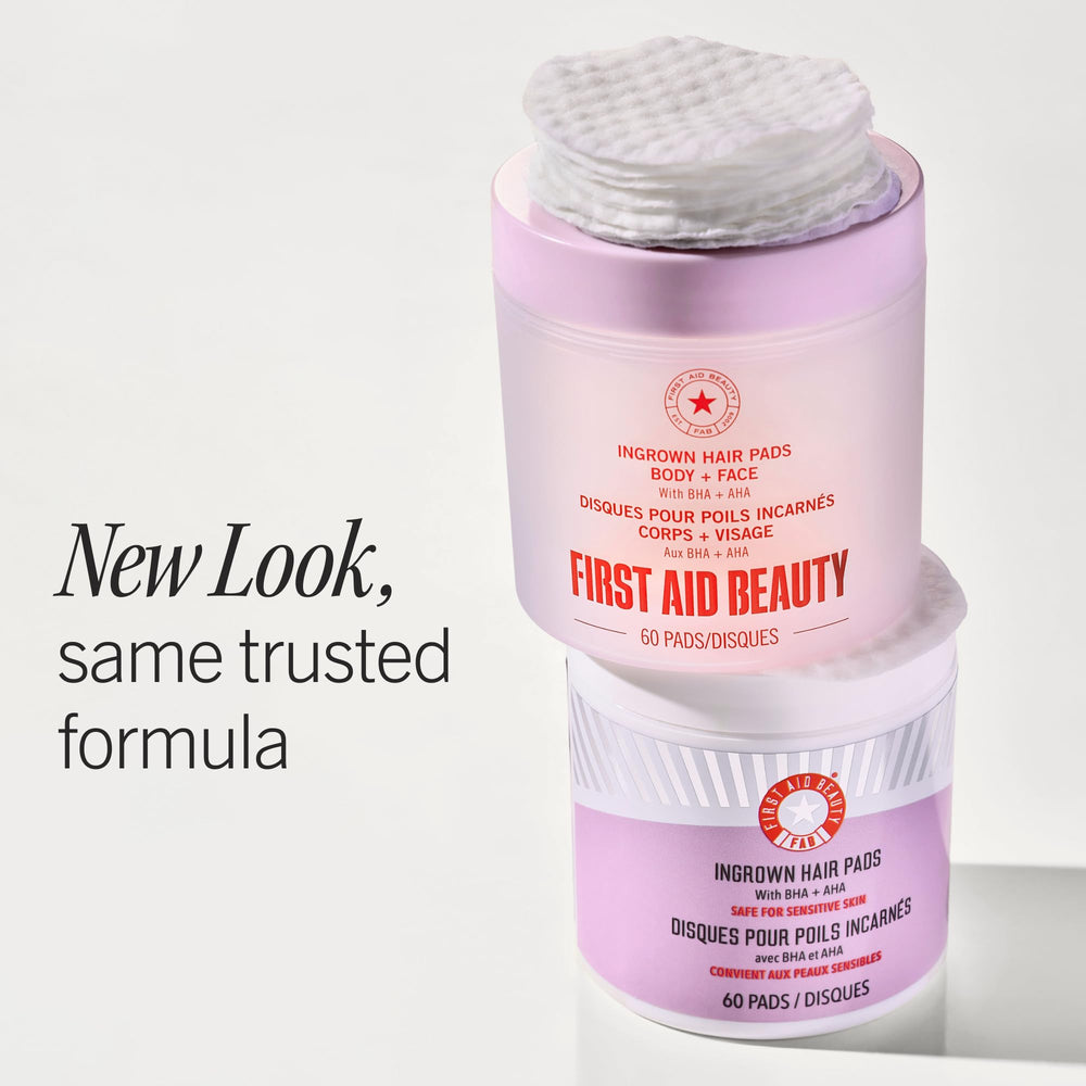 First Aid Beauty textura de la toallita empapada en solución AHA BHA, exfoliación efectiva
