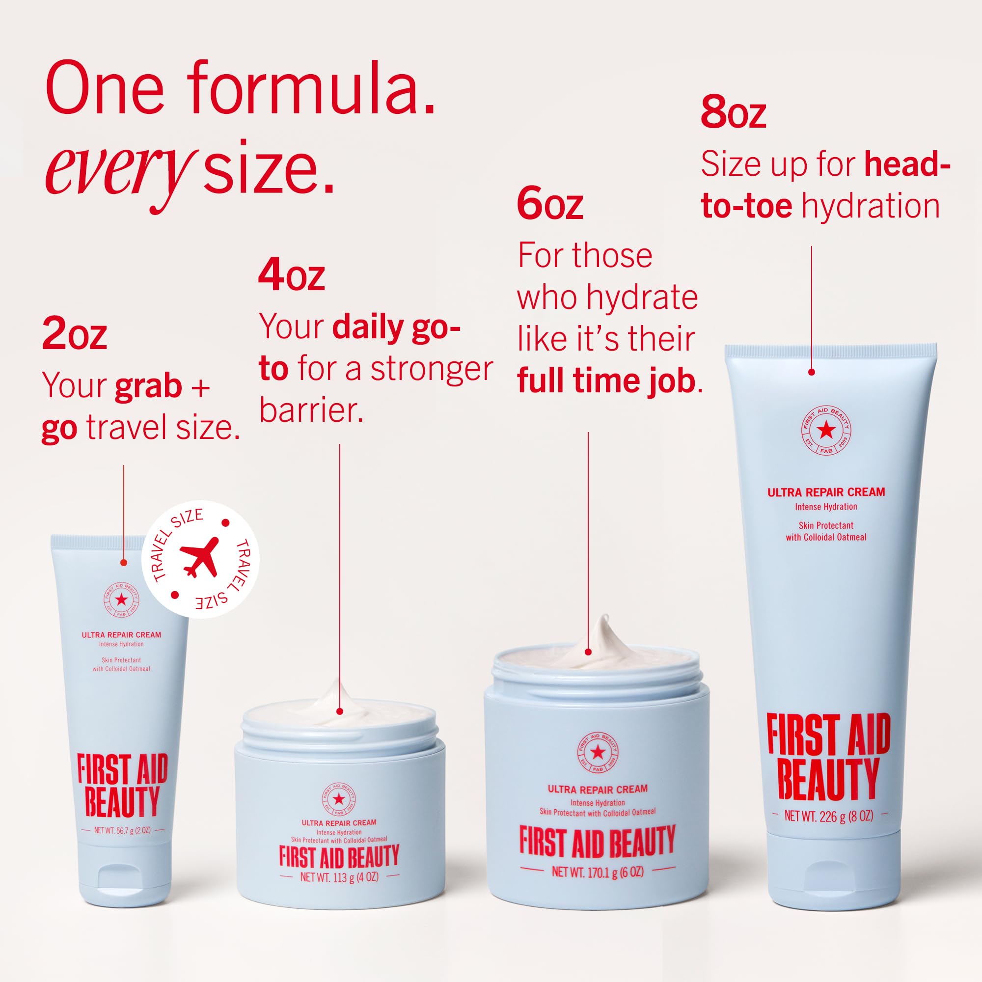 First Aid Beauty etiqueta con certificaciones y beneficios reconocidos