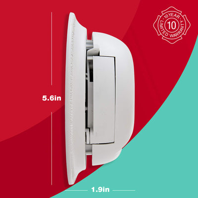 First Alert BRK packaging and contents showing three alarms for room-to-room coverage