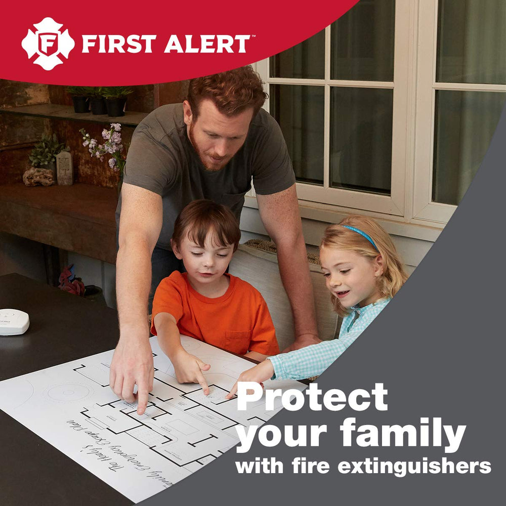First Alert detalle de válvula metálica que garantiza durabilidad y uso fiable