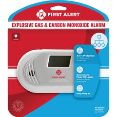 First Alert front view plugged in showing placement and quick setup benefit