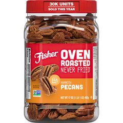 CHEF'S NATURALS Fisher front canister showing 17-ounce packaging and resealable lid for freshness