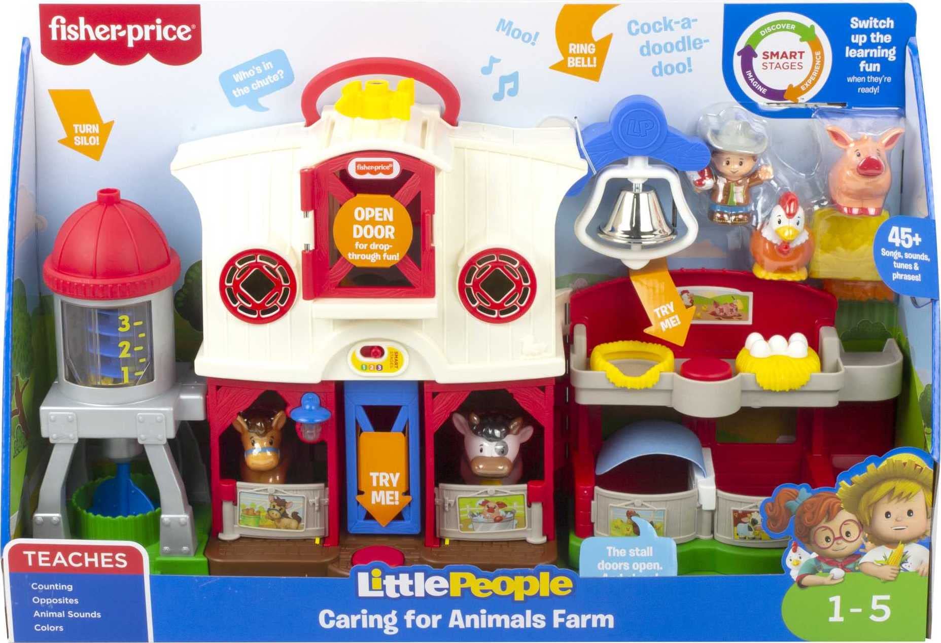 Fisher-Price escena de la granja con varios animales para juego imaginativo compartido